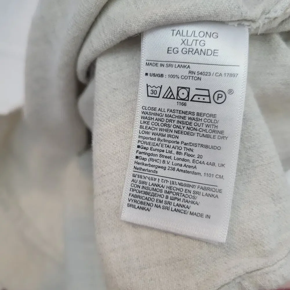 Banana Republic Size XL Tall Stone Beige Cotton Long Sleeve Button Up‎